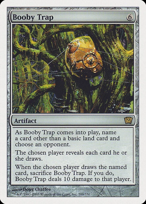 Booby Trap, carta Magic di tipo Artifact illustrata da Doug Chaffee