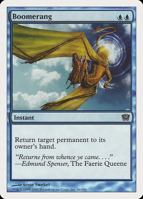Boomerang, carta Magic di tipo Instant illustrata da Arnie Swekel