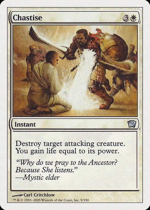 Chastise, carta Magic di tipo Instant illustrata da Carl Critchlow