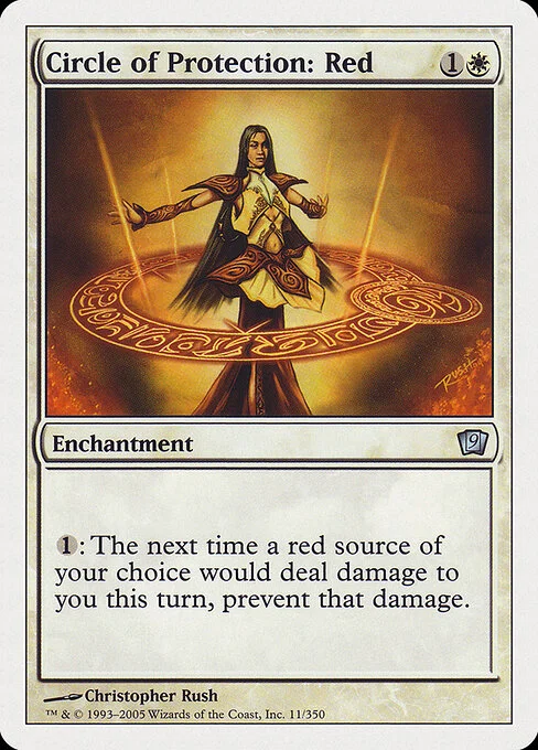 Circle of Protection: Red, carta Magic di tipo Enchantment illustrata da Christopher Rush