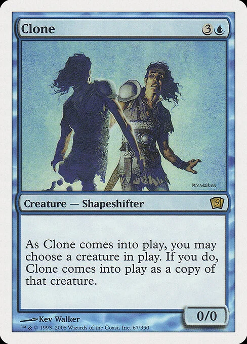 Clone, carta Magic di tipo Creature — Shapeshifter illustrata da Kev Walker