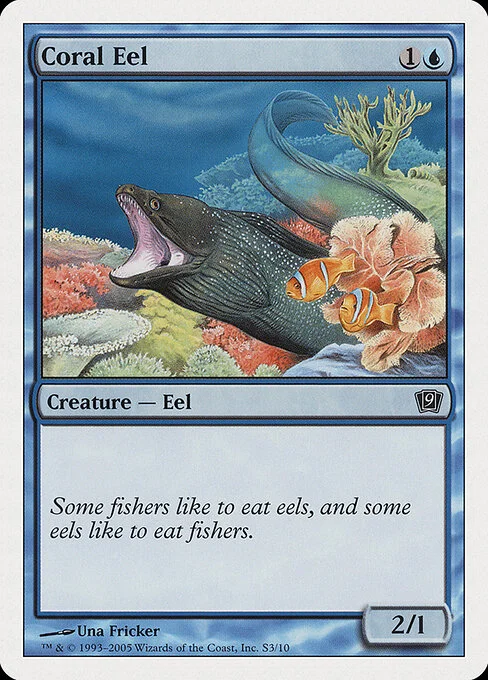 Coral Eel, carta Magic di tipo Creature — Fish illustrata da Una Fricker