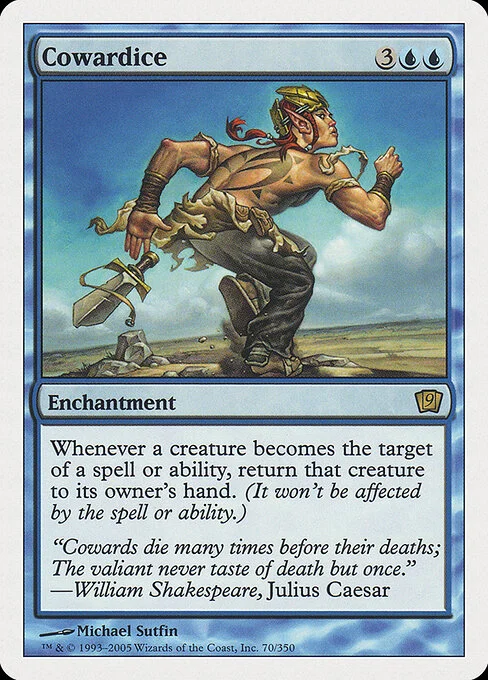 Cowardice, carta Magic di tipo Enchantment illustrata da Michael Sutfin