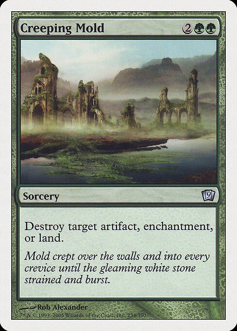 Creeping Mold, carta Magic di tipo Sorcery illustrata da Rob Alexander