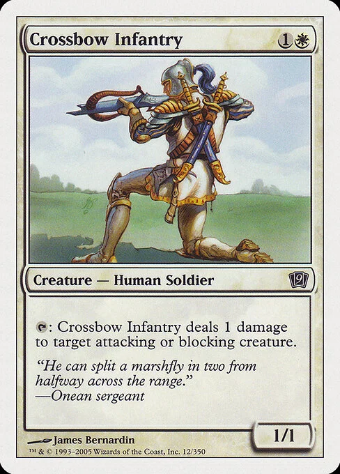Crossbow Infantry, carta Magic di tipo Creature — Human Soldier Archer illustrata da James Bernardin