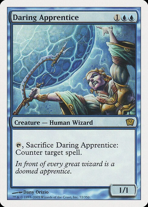 Daring Apprentice, carta Magic di tipo Creature — Human Wizard illustrata da Dany Orizio