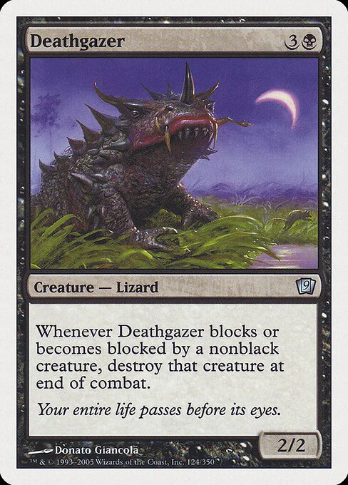 Deathgazer, carta Magic di tipo Creature — Lizard illustrata da Donato Giancola