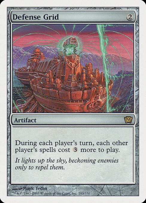 Defense Grid, carta Magic di tipo Artifact illustrata da Mark Tedin