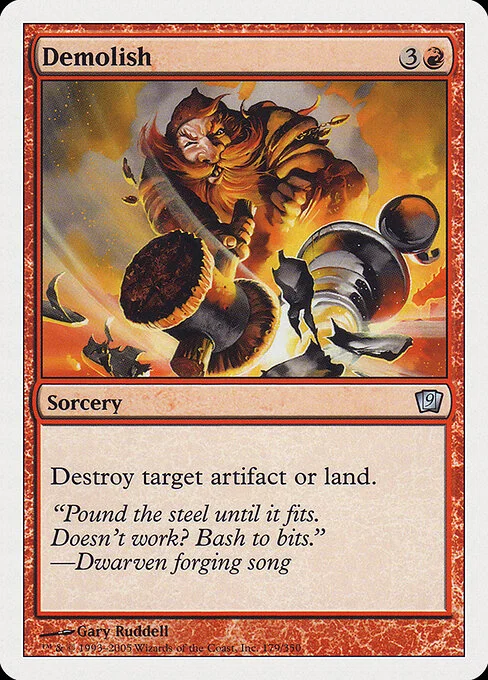 Demolish, carta Magic di tipo Sorcery illustrata da Gary Ruddell