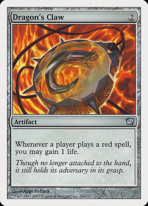 Dragon's Claw, carta Magic di tipo Artifact illustrata da Alan Pollack
