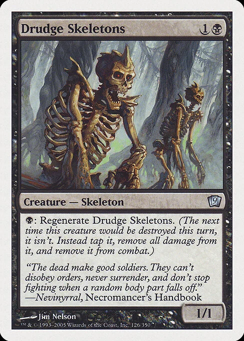 Drudge Skeletons, carta Magic di tipo Creature — Skeleton illustrata da Jim Nelson