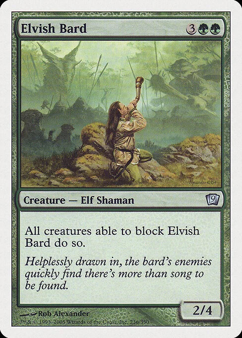 Elvish Bard, carta Magic di tipo Creature — Elf Shaman Bard illustrata da Rob Alexander