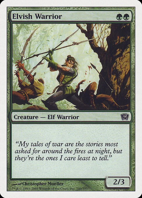 Elvish Warrior, carta Magic di tipo Creature — Elf Warrior illustrata da Christopher Moeller