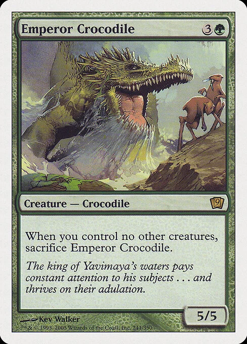 Emperor Crocodile, carta Magic di tipo Creature — Crocodile illustrata da Kev Walker