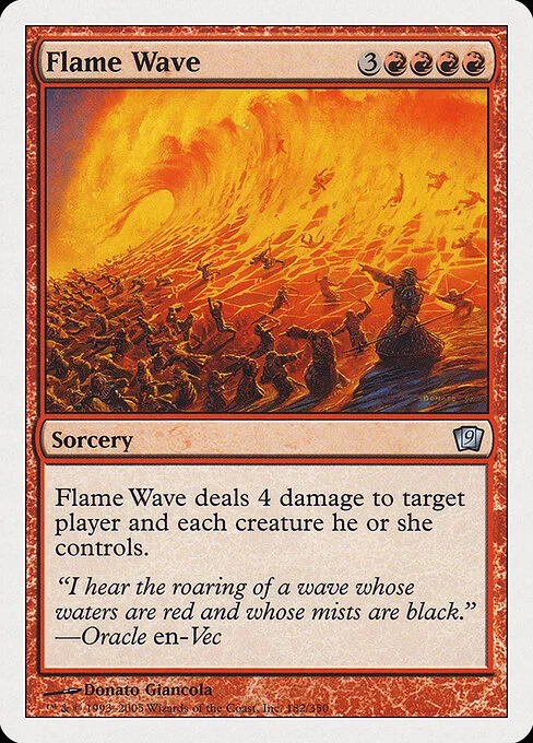 Flame Wave, carta Magic di tipo Sorcery illustrata da Donato Giancola