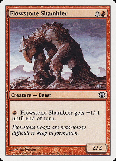 Flowstone Shambler, carta Magic di tipo Creature — Beast illustrata da Jim Nelson