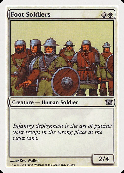 Foot Soldiers, carta Magic di tipo Creature — Human Soldier illustrata da Kev Walker