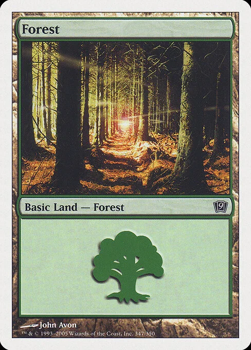 Forest, carta Magic di tipo Basic Land — Forest illustrata da John Avon