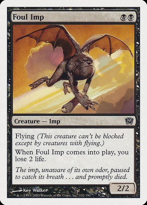 Foul Imp, carta Magic di tipo Creature — Imp illustrata da Kev Walker