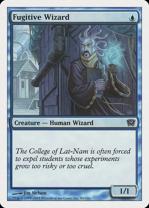 Fugitive Wizard, carta Magic di tipo Creature — Human Wizard illustrata da Jim Nelson