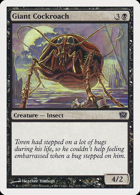 Giant Cockroach, carta Magic di tipo Creature — Insect illustrata da Heather Hudson