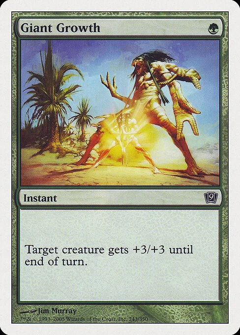 Giant Growth, carta Magic di tipo Instant illustrata da Jim Murray