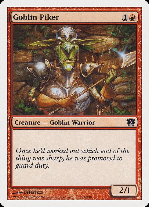 Goblin Piker, carta Magic di tipo Creature — Goblin Warrior illustrata da DiTerlizzi
