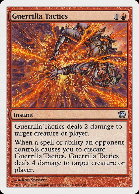 Guerrilla Tactics, carta Magic di tipo Instant illustrata da Ron Spencer