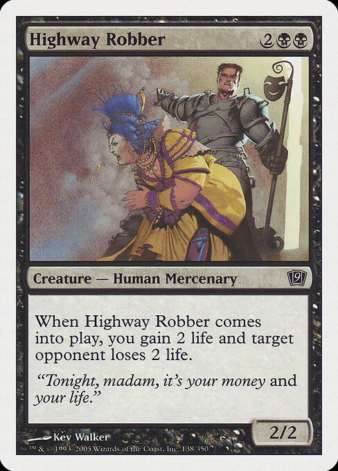 Highway Robber, carta Magic di tipo Creature — Human Mercenary illustrata da Kev Walker