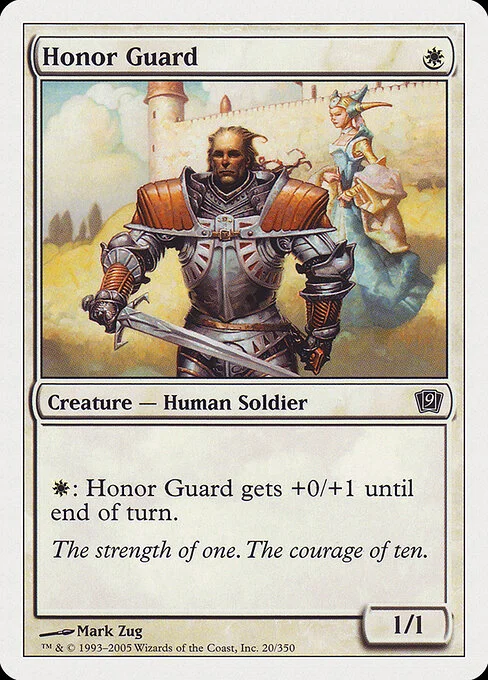 Honor Guard, carta Magic di tipo Creature — Human Soldier illustrata da Mark Zug