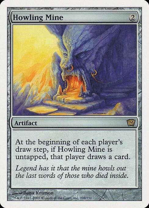 Howling Mine, carta Magic di tipo Artifact illustrata da Dana Knutson