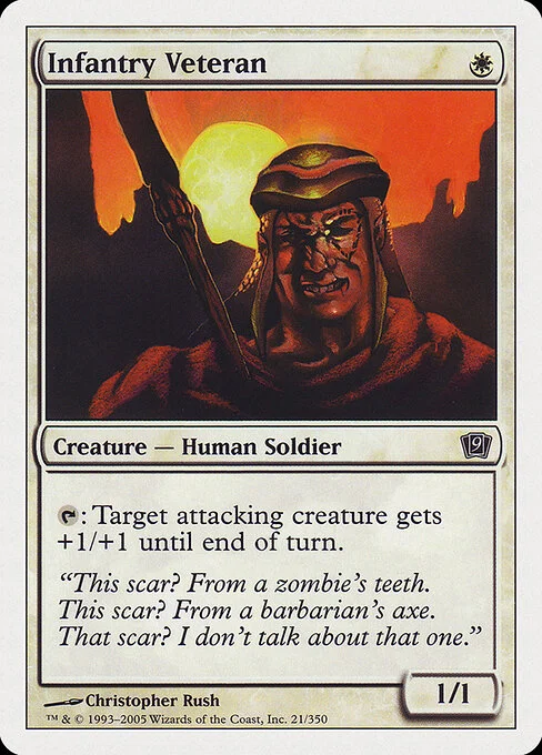 Infantry Veteran, carta Magic di tipo Creature — Human Soldier illustrata da Christopher Rush