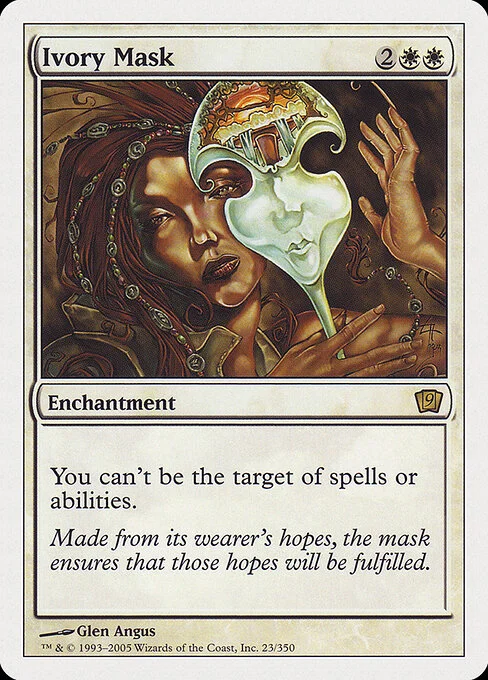 Ivory Mask, carta Magic di tipo Enchantment illustrata da Glen Angus