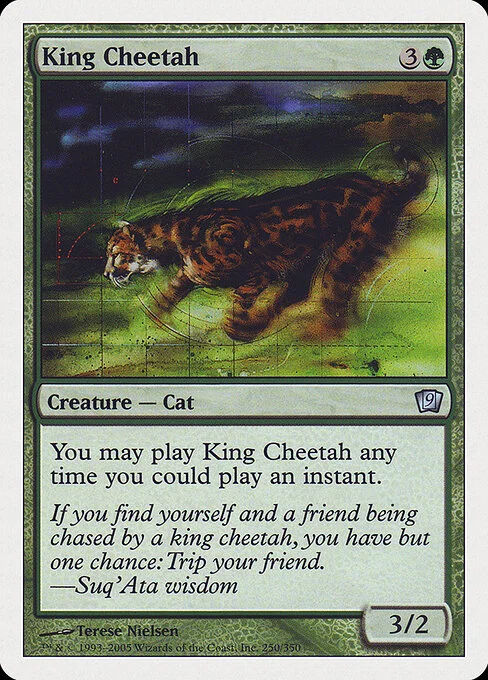 King Cheetah, carta Magic di tipo Creature — Cat illustrata da Terese Nielsen