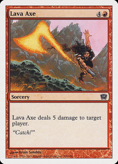 Lava Axe, carta Magic di tipo Sorcery illustrata da Brian Snõddy
