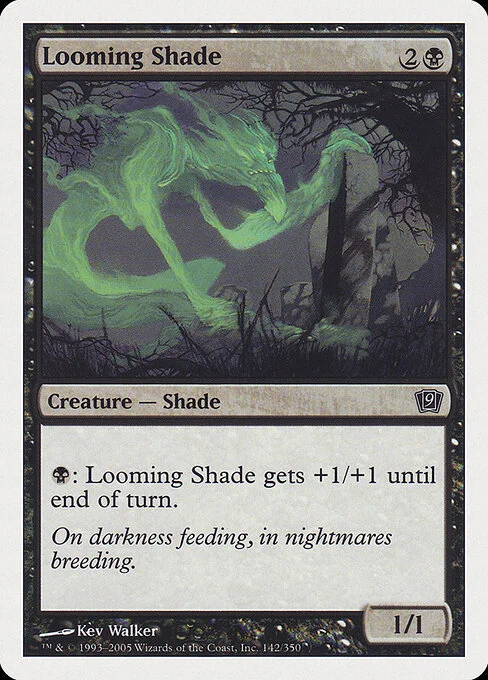 Looming Shade, carta Magic di tipo Creature — Shade illustrata da Kev Walker
