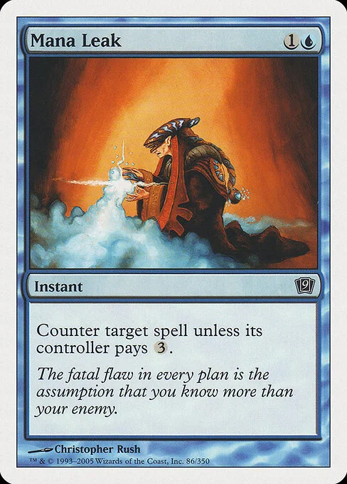 Mana Leak, carta Magic di tipo Instant illustrata da Christopher Rush