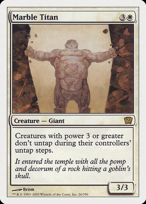 Marble Titan, carta Magic di tipo Creature — Giant illustrata da Brom