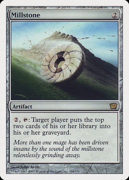 Millstone, carta Magic di tipo Artifact illustrata da John Avon