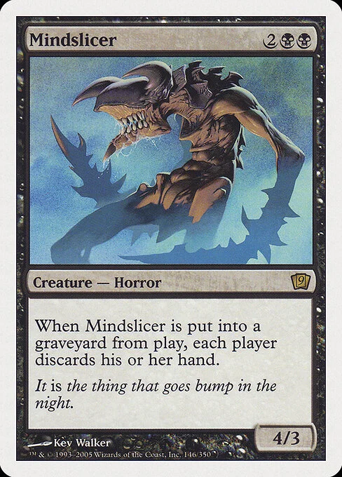 Mindslicer, carta Magic di tipo Creature — Horror illustrata da Kev Walker