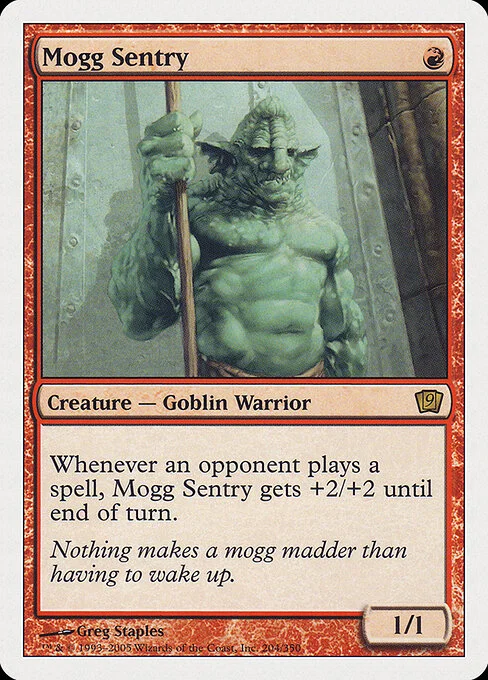 Mogg Sentry, carta Magic di tipo Creature — Goblin Warrior illustrata da Greg Staples