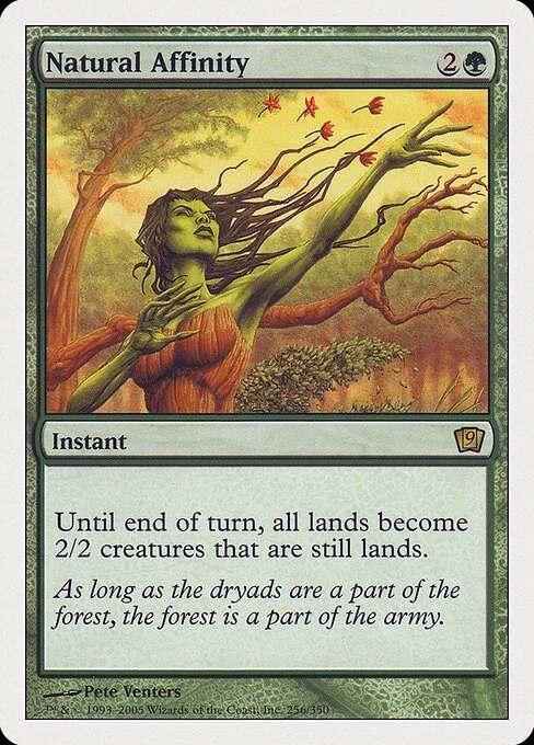 Natural Affinity, carta Magic di tipo Instant illustrata da Pete Venters