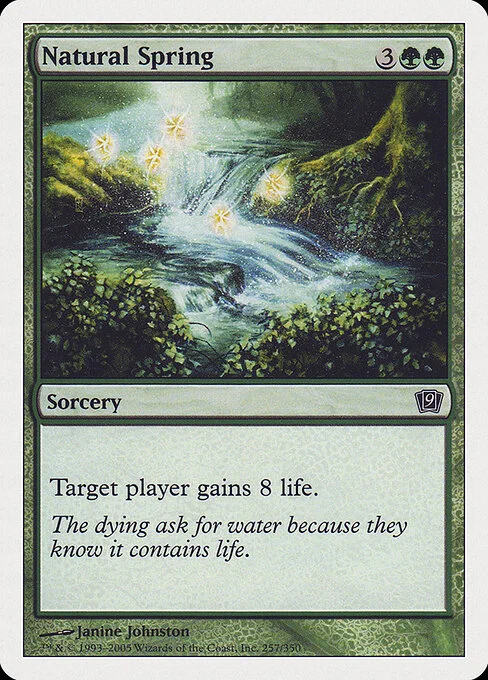 Natural Spring, carta Magic di tipo Sorcery illustrata da Janine Johnston