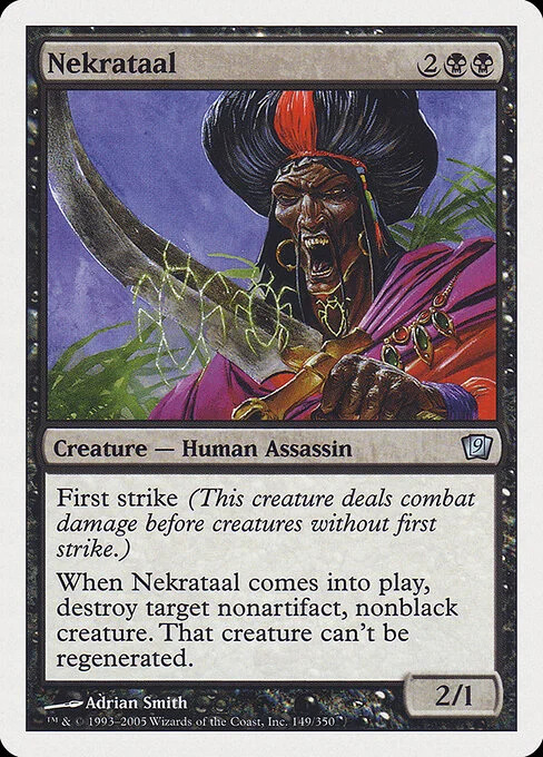 Nekrataal, carta Magic di tipo Creature — Human Assassin illustrata da Adrian Smith