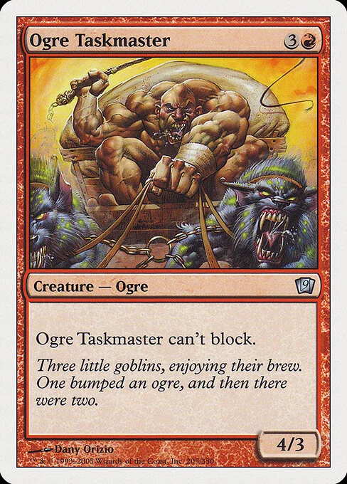Ogre Taskmaster, carta Magic di tipo Creature — Ogre illustrata da Dany Orizio