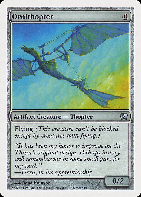 Ornithopter, carta Magic di tipo Artifact Creature — Thopter illustrata da Dana Knutson