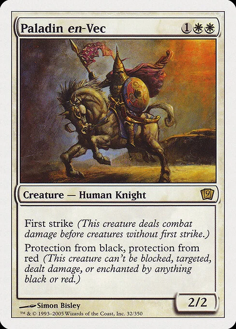 Paladin en-Vec, carta Magic di tipo Creature — Human Knight illustrata da Simon Bisley