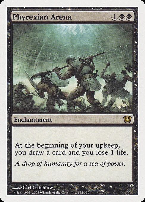 Phyrexian Arena, carta Magic di tipo Enchantment illustrata da Carl Critchlow