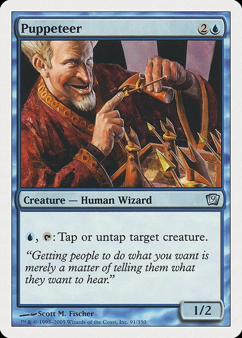 Puppeteer, carta Magic di tipo Creature — Human Wizard illustrata da Scott M. Fischer