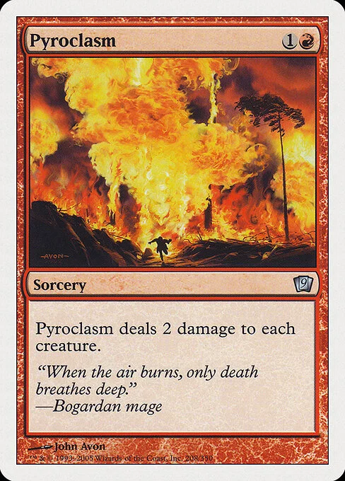 Pyroclasm, carta Magic di tipo Sorcery illustrata da John Avon